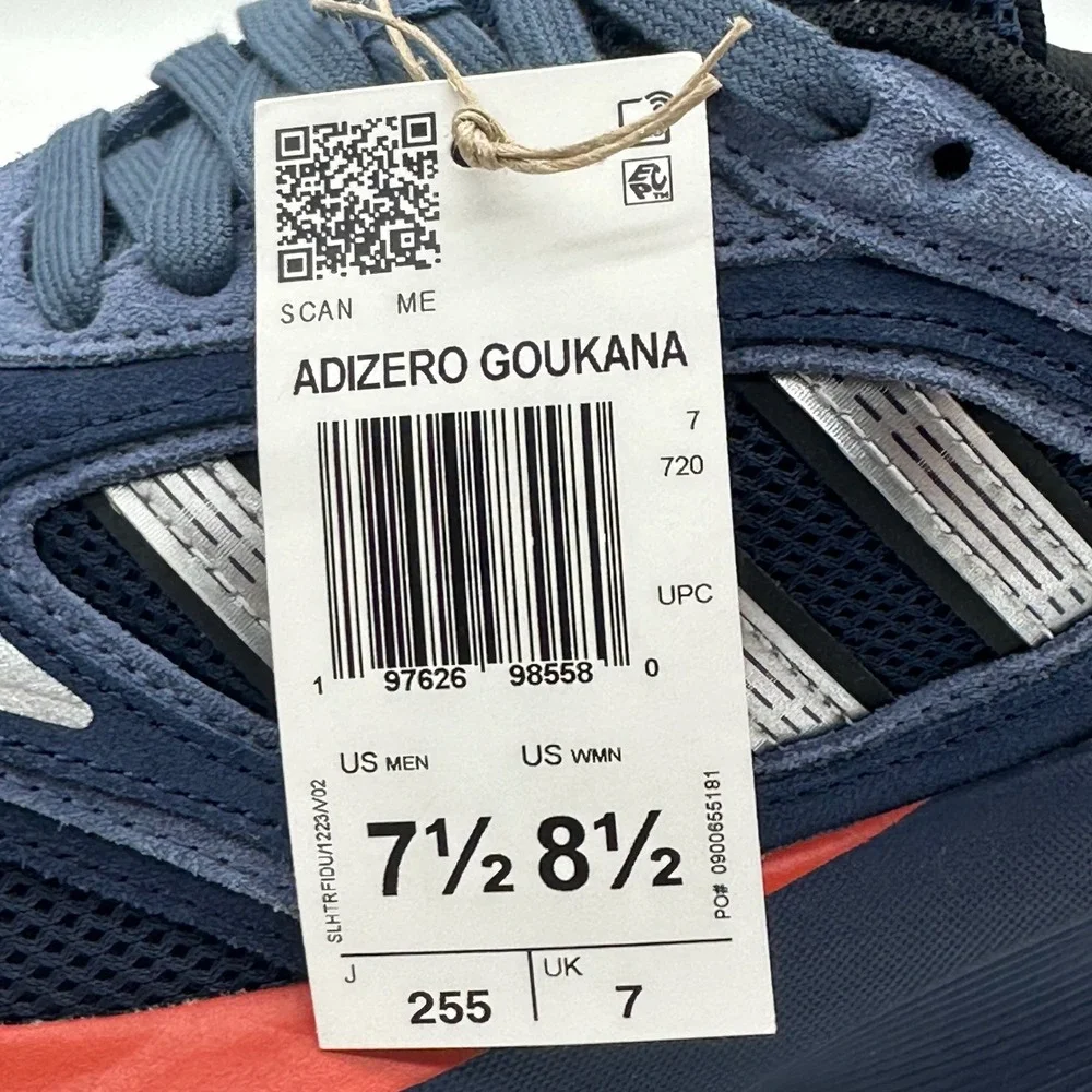 Adidas JP7178 Men 7.5 Ink/Navy Adizero Goukana Chunky Lifestyle Running Shoes